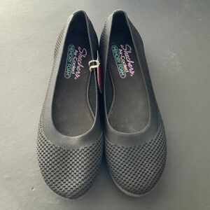 NWT Skechers Womens Black Cleo Sport What a Move Ballet Flat Size 8